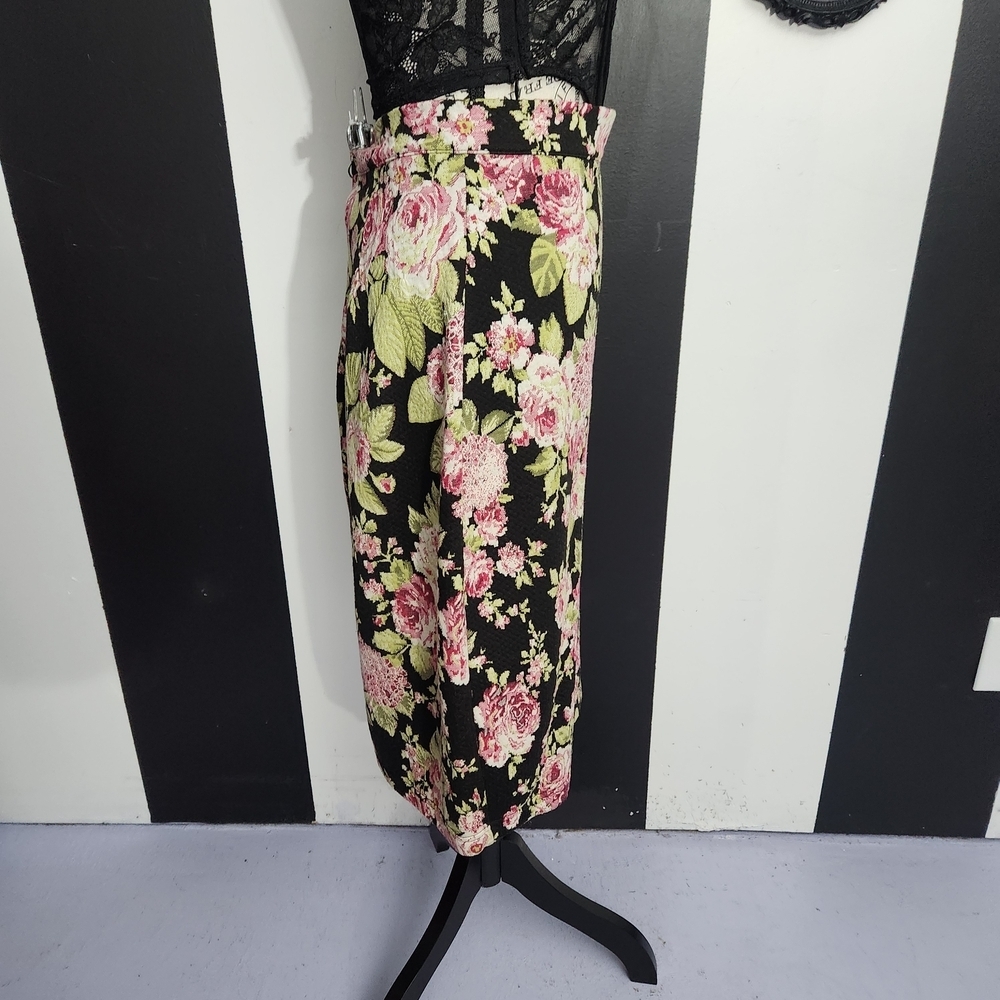 Maeve Black Floral Pencil Skirt - Picture 5 of 6